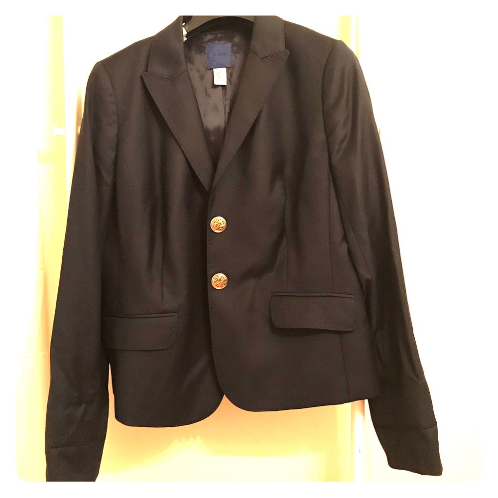 EUC navy J crew super 120s blazer